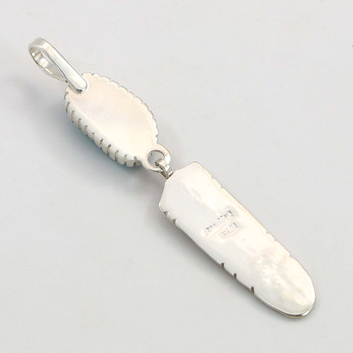 Turquoise Feather Pendant
