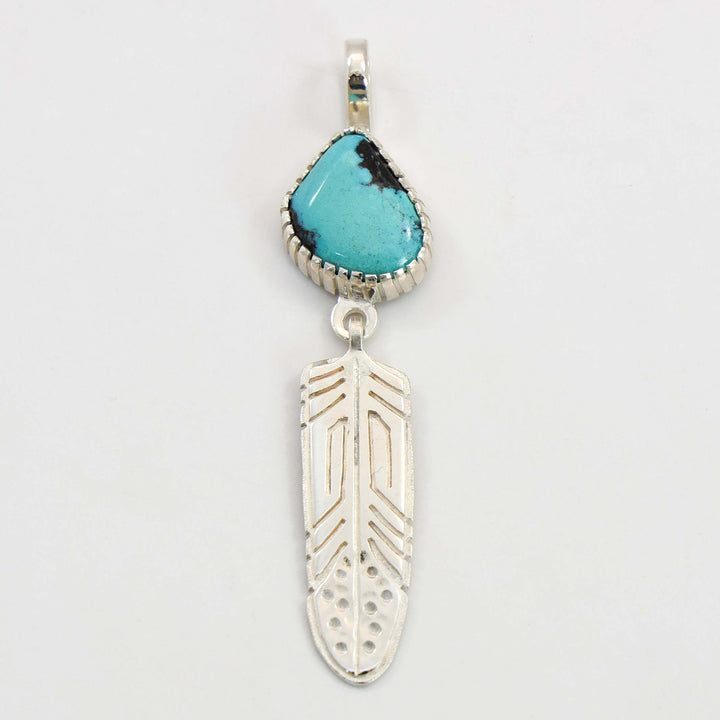 Turquoise Feather Pendant