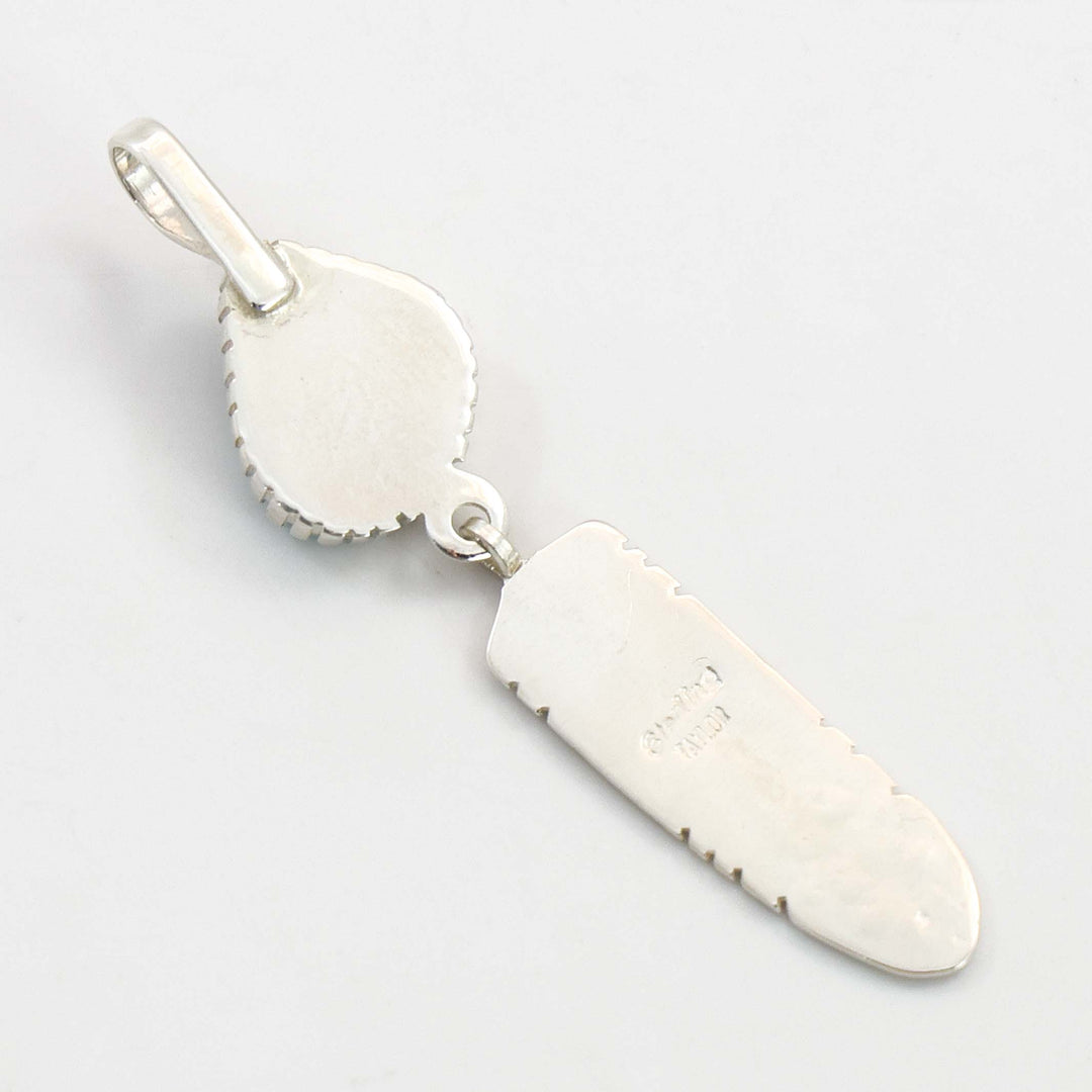 Turquoise Feather Pendant