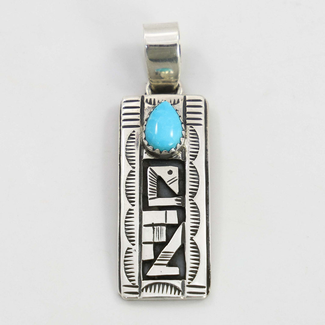 Blue Bird Turquoise Pendant