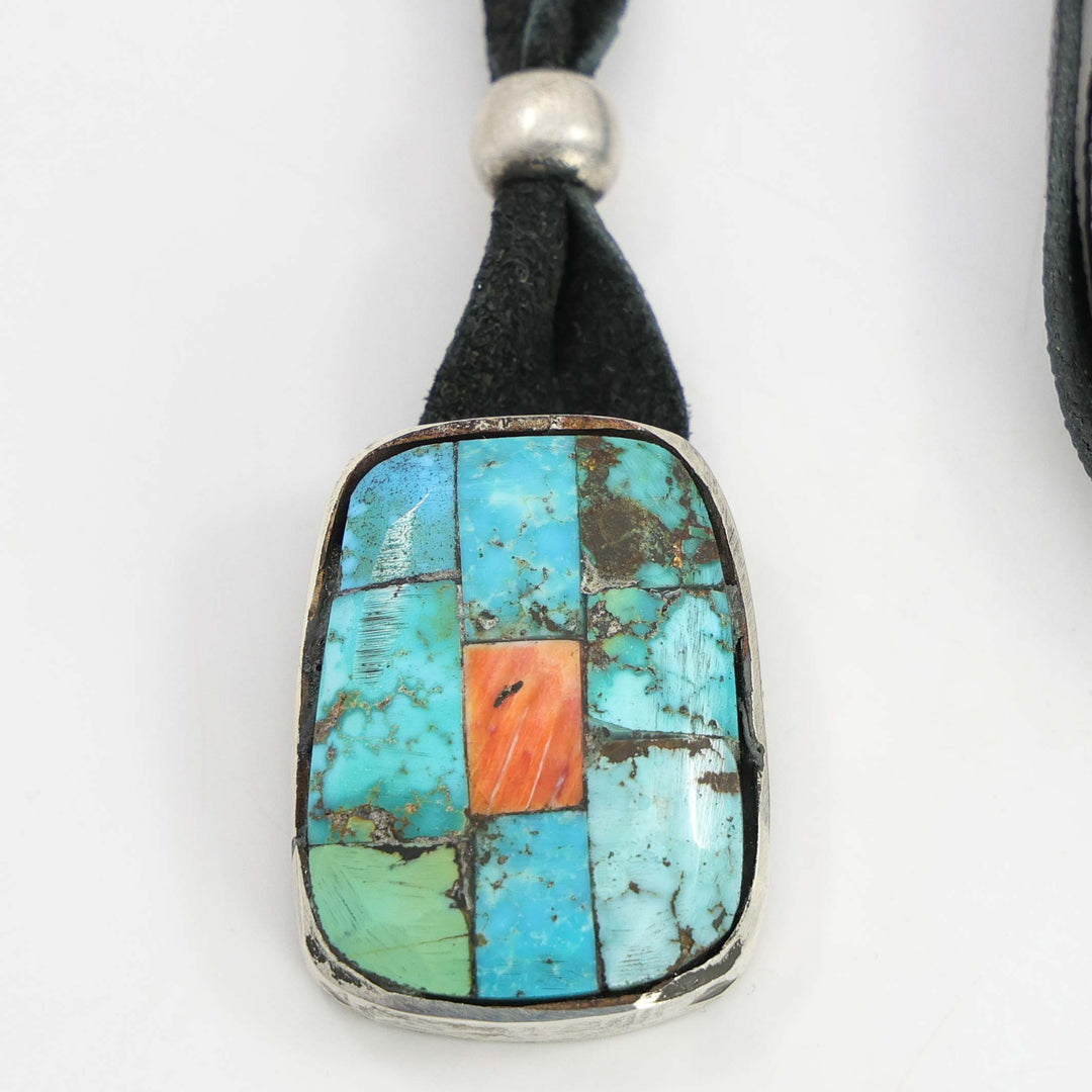 Turquoise and Spiny Oyster Pendant