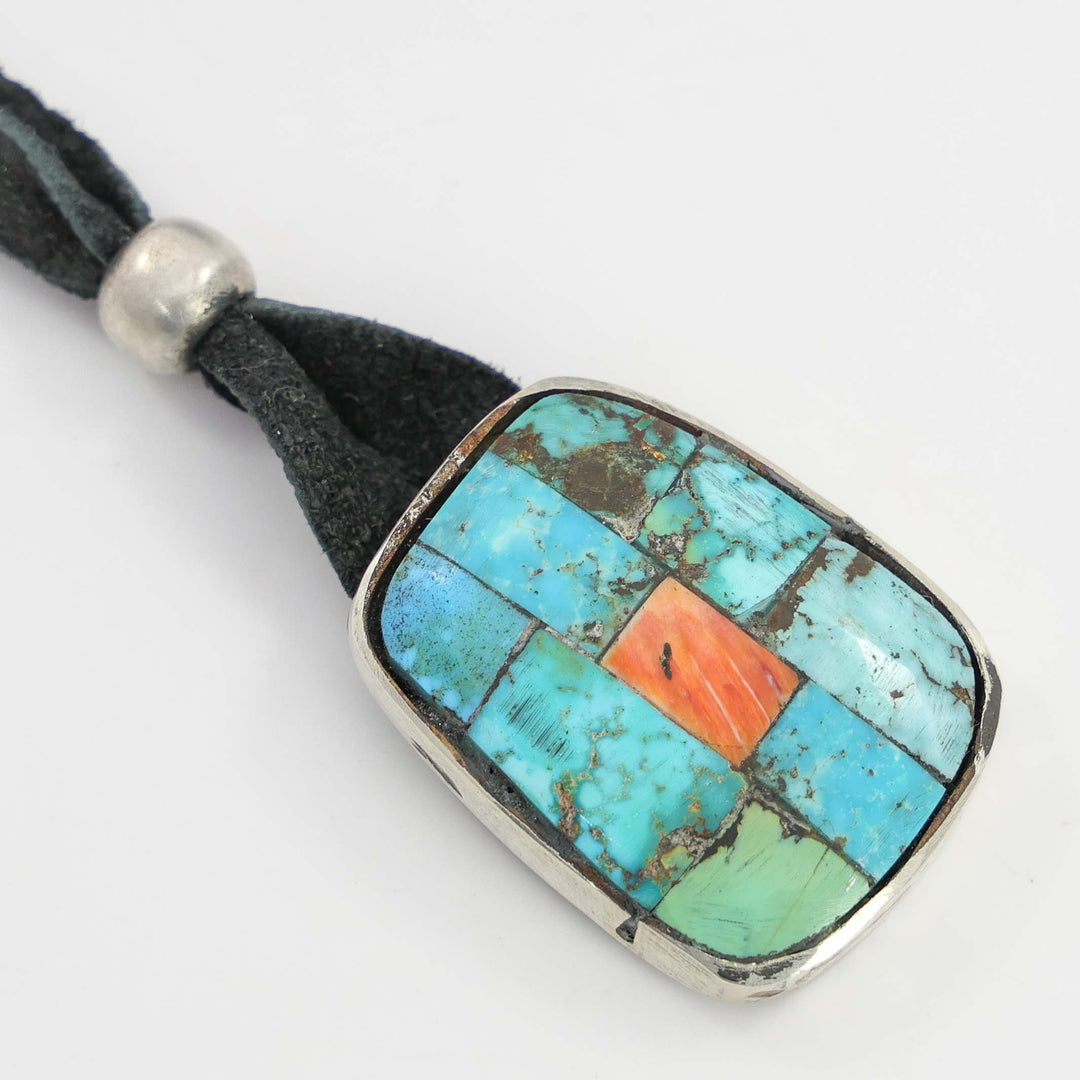 Turquoise and Spiny Oyster Pendant