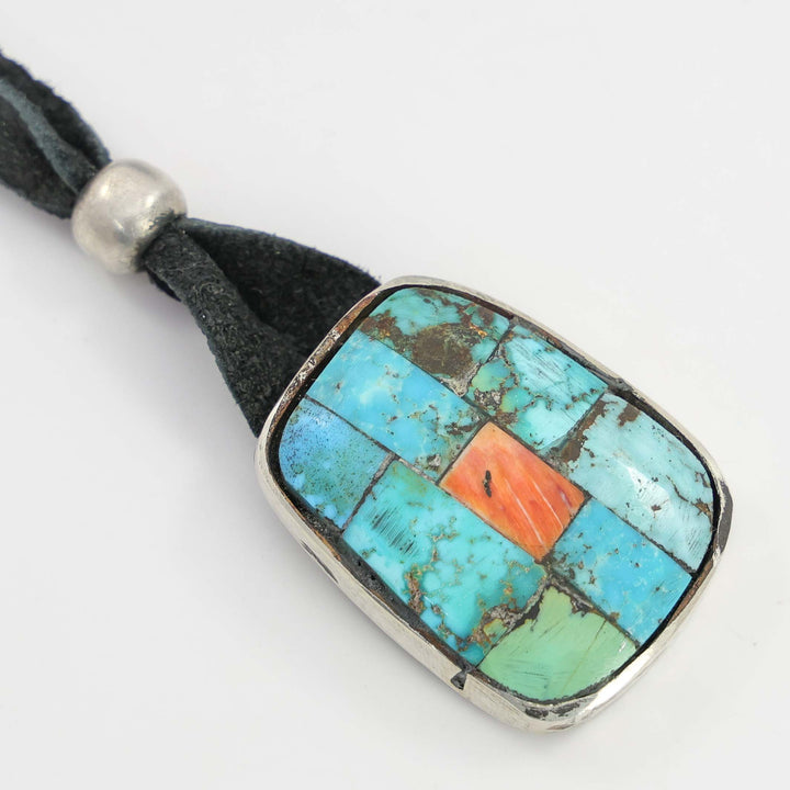 Turquoise and Spiny Oyster Pendant
