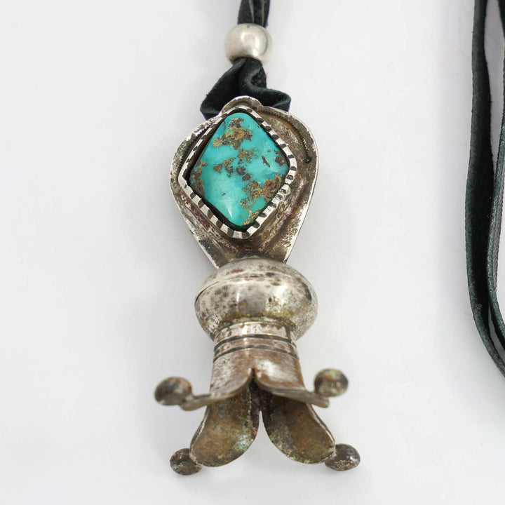 Royston Turquoise Squash Blossom Pendant