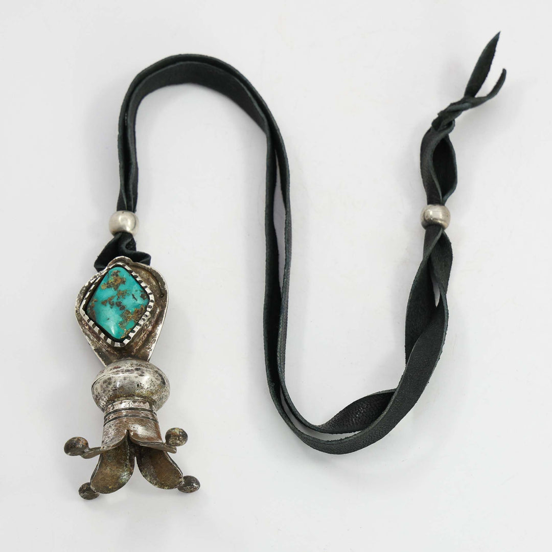 Royston Turquoise Squash Blossom Pendant