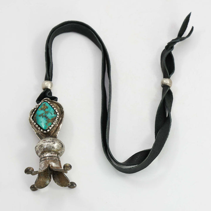 Royston Turquoise Squash Blossom Pendant