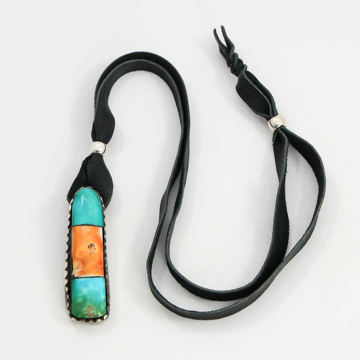 Turquoise and Spiny Oyster Pendant