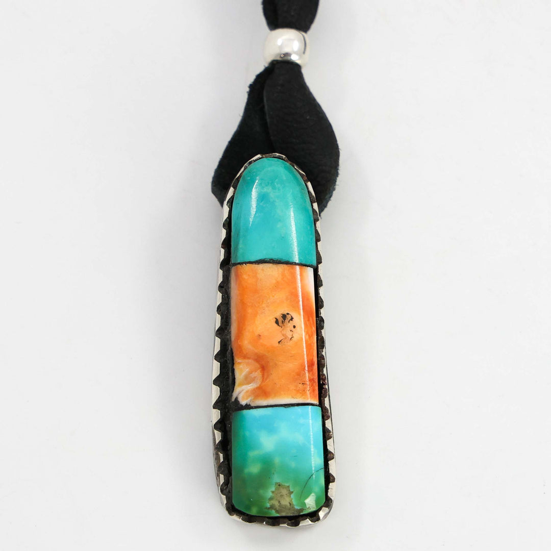 Turquoise and Spiny Oyster Pendant