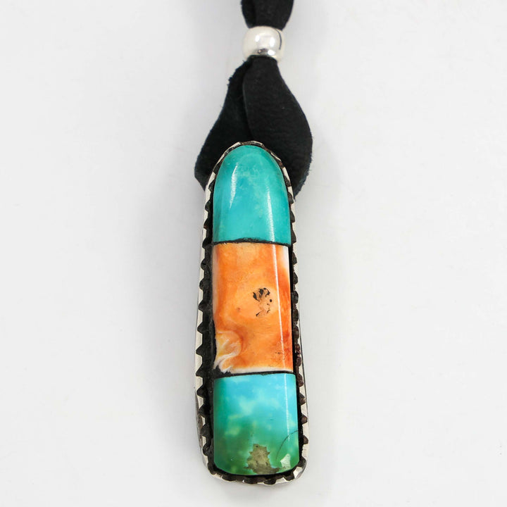 Turquoise and Spiny Oyster Pendant