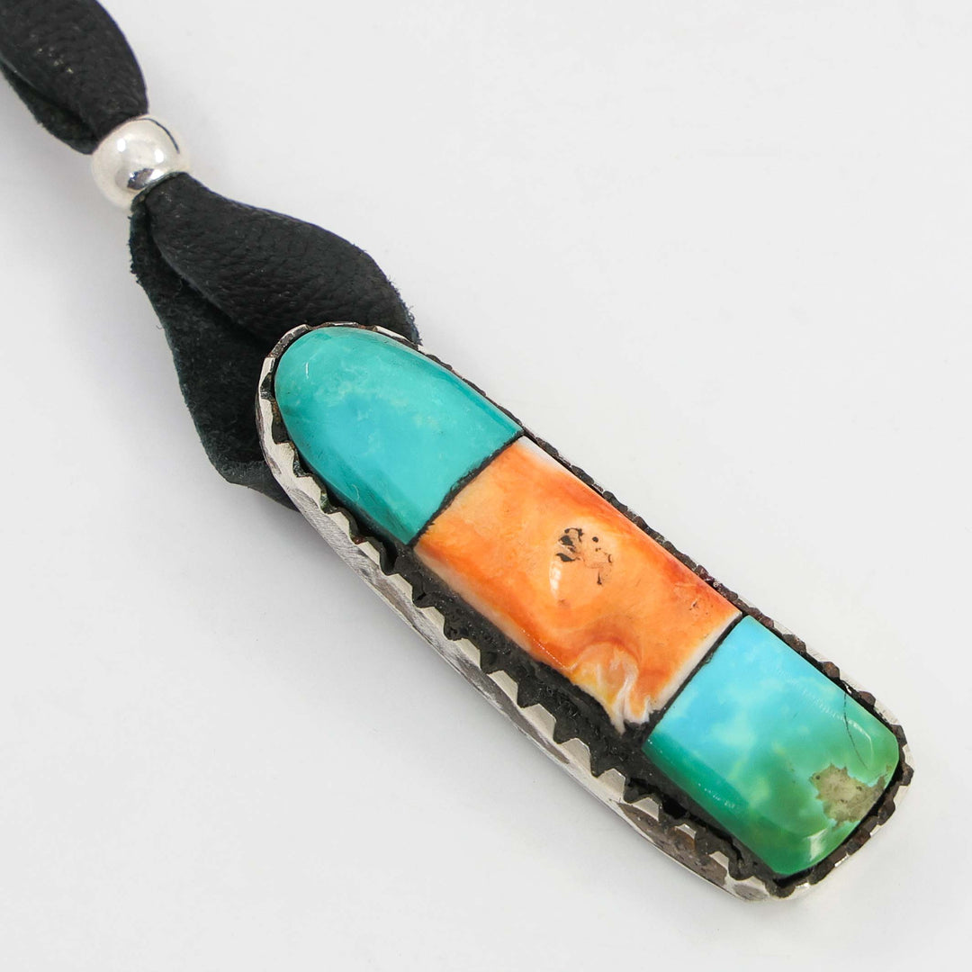 Turquoise and Spiny Oyster Pendant
