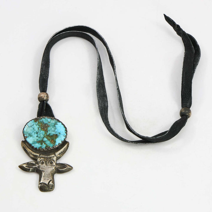Kingman Turquoise Bull Pendant