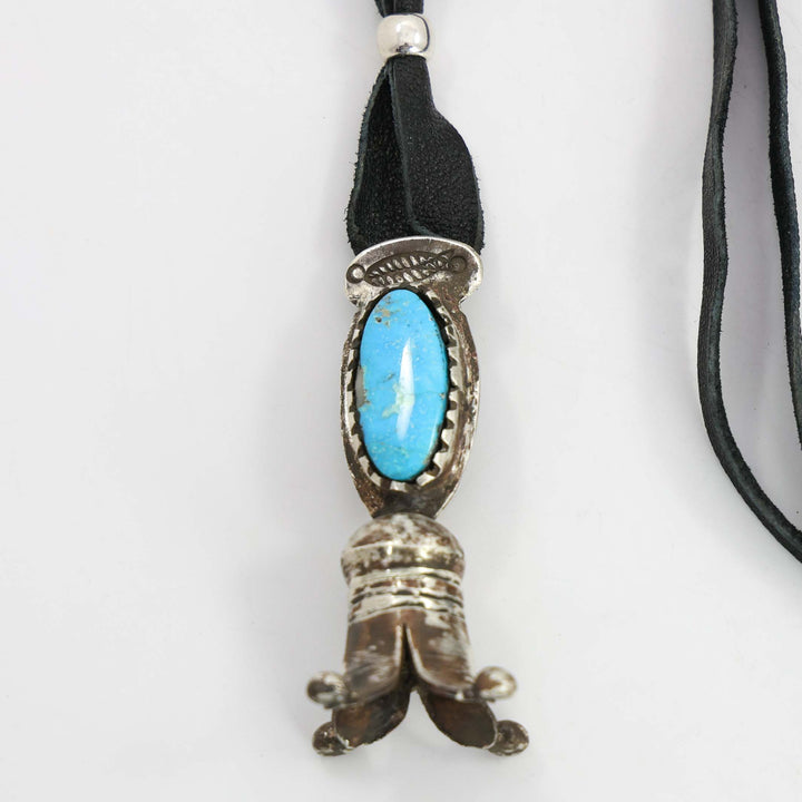 Turquoise Squash Blossom Pendant
