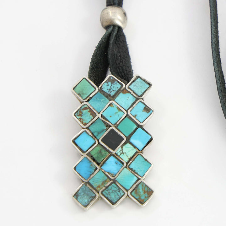 Turquoise and Jet Pendant