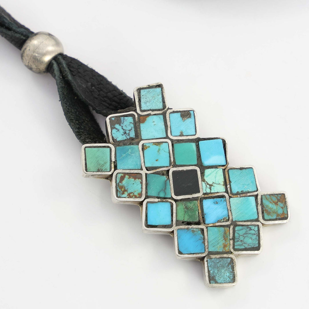 Turquoise and Jet Pendant