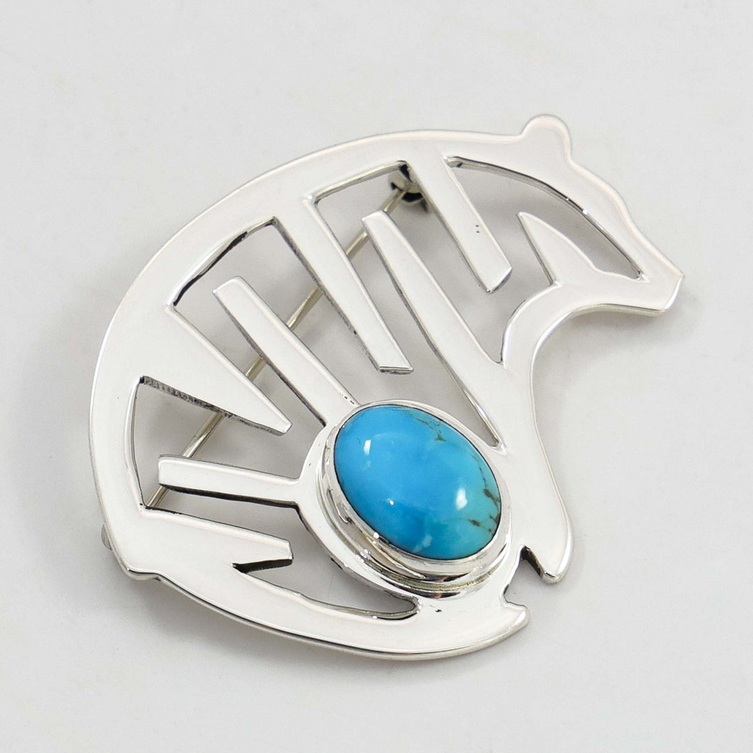 Turquoise Bear Pin