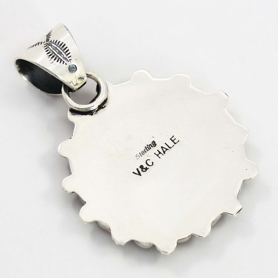 Coral Mercury Dime Pendant