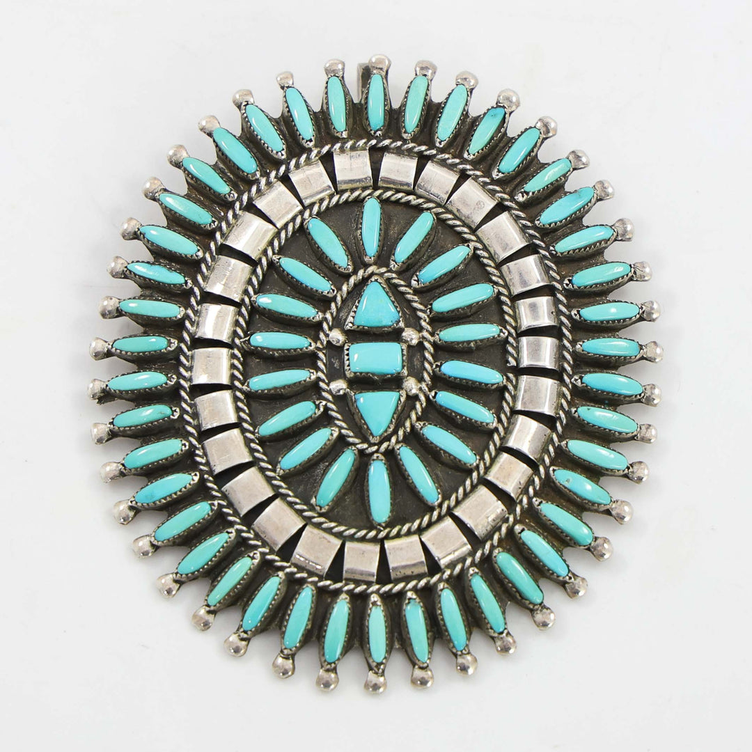 1980s Turquoise Pin and Pendant