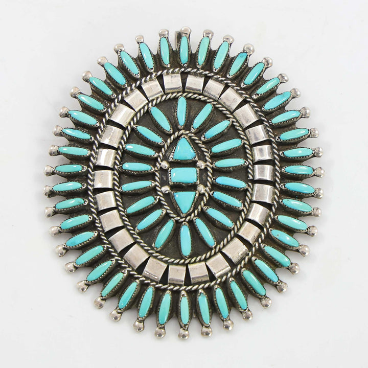1980s Turquoise Pin and Pendant
