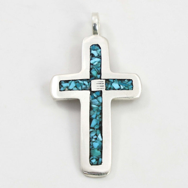Chip Inlay Cross Pendant
