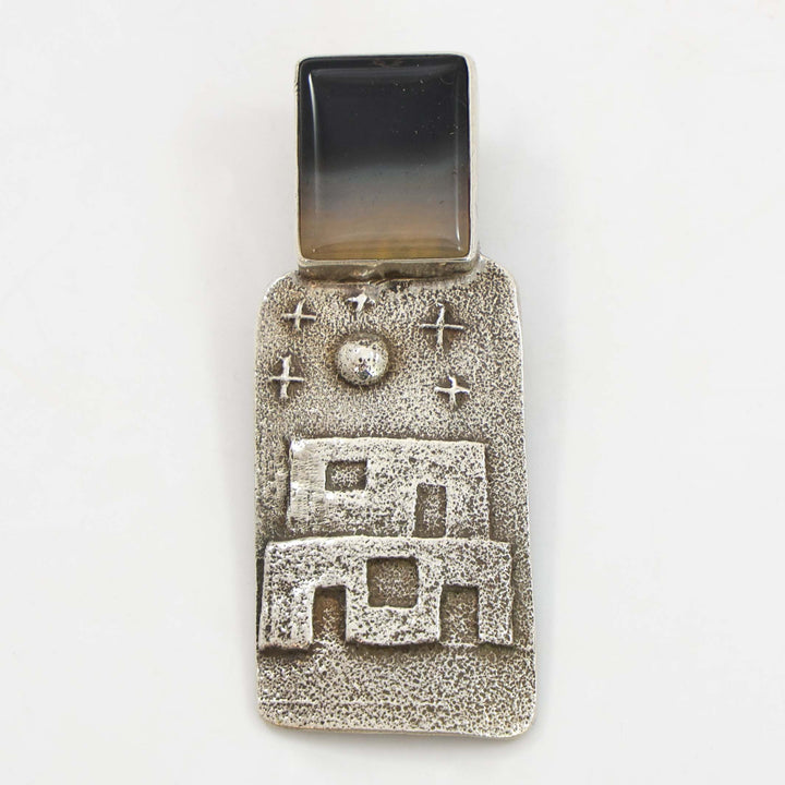 Village at Night Pin and Pendant