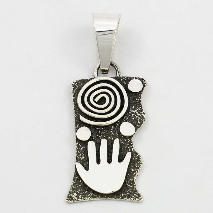Silver Petroglyph Pendant