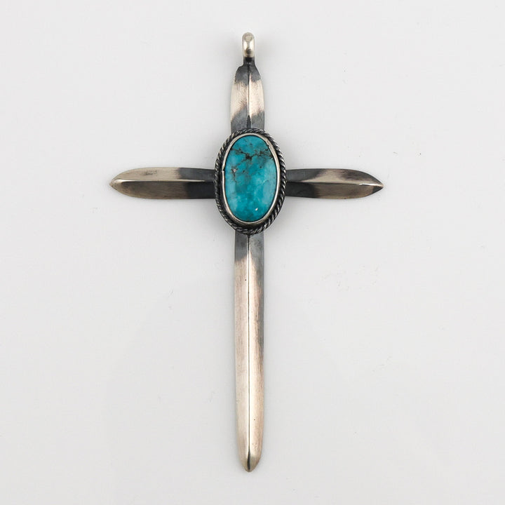 Kingman Turquoise Cross Pendant