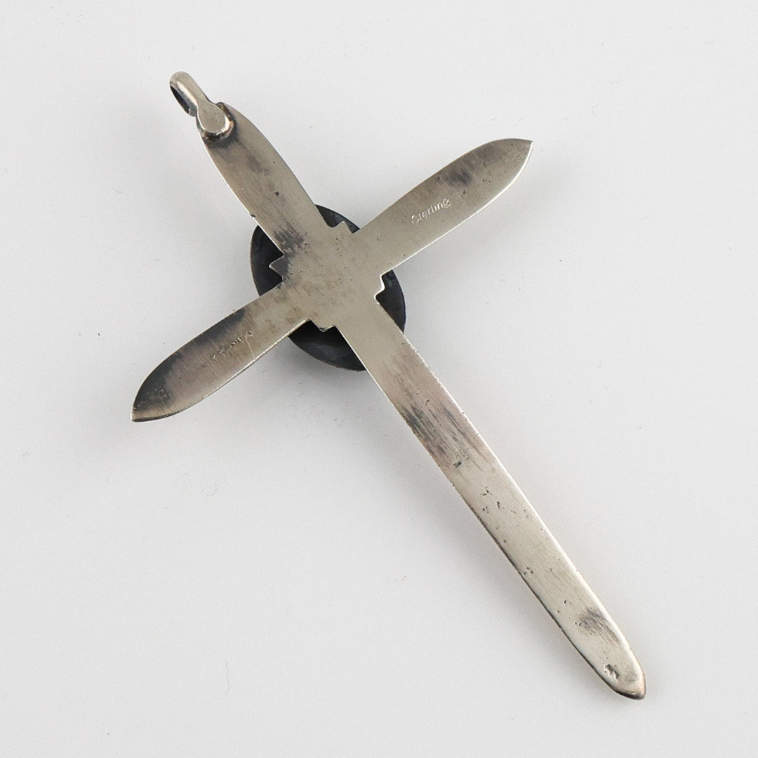 Kingman Turquoise Cross Pendant