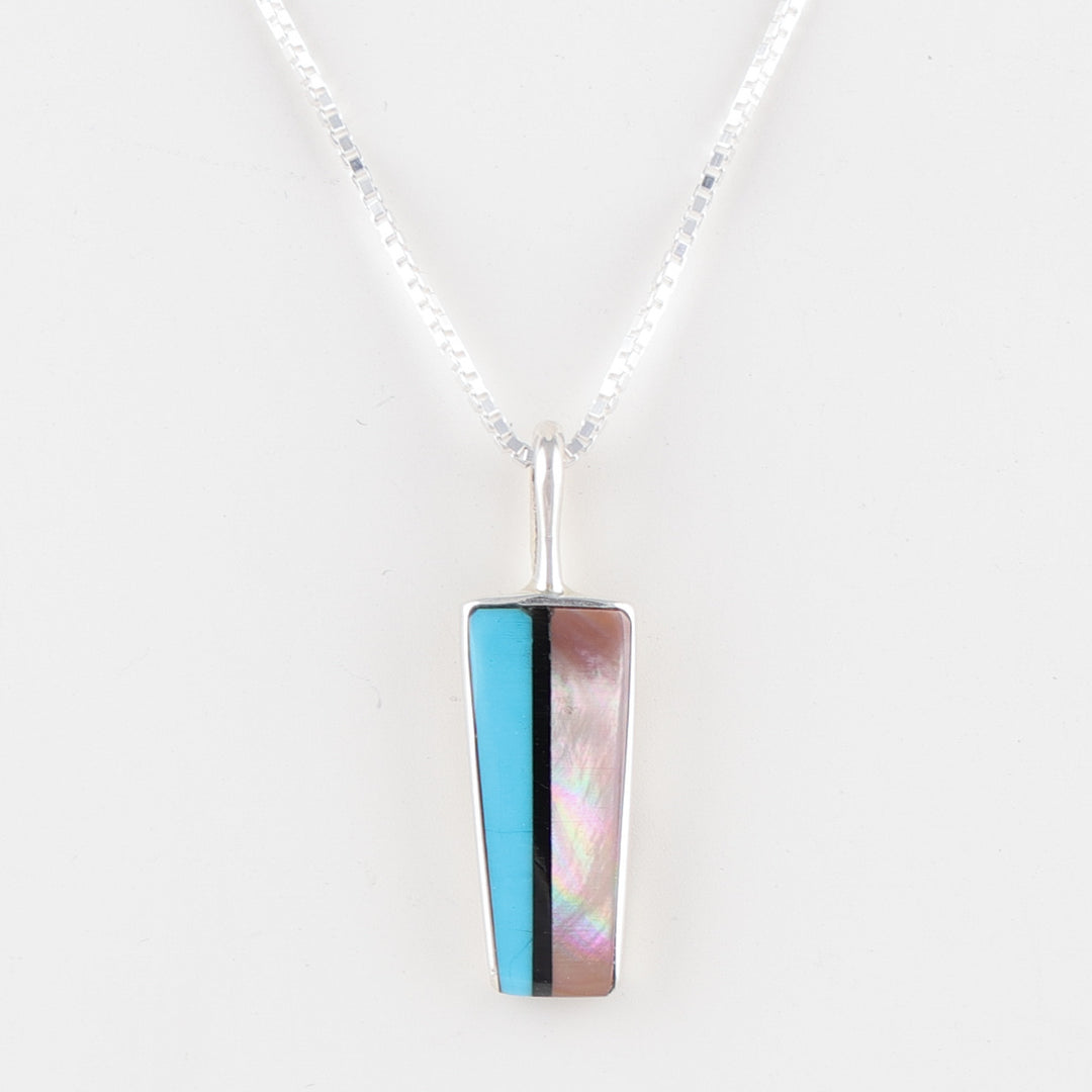 Inlay Pendant on Chain