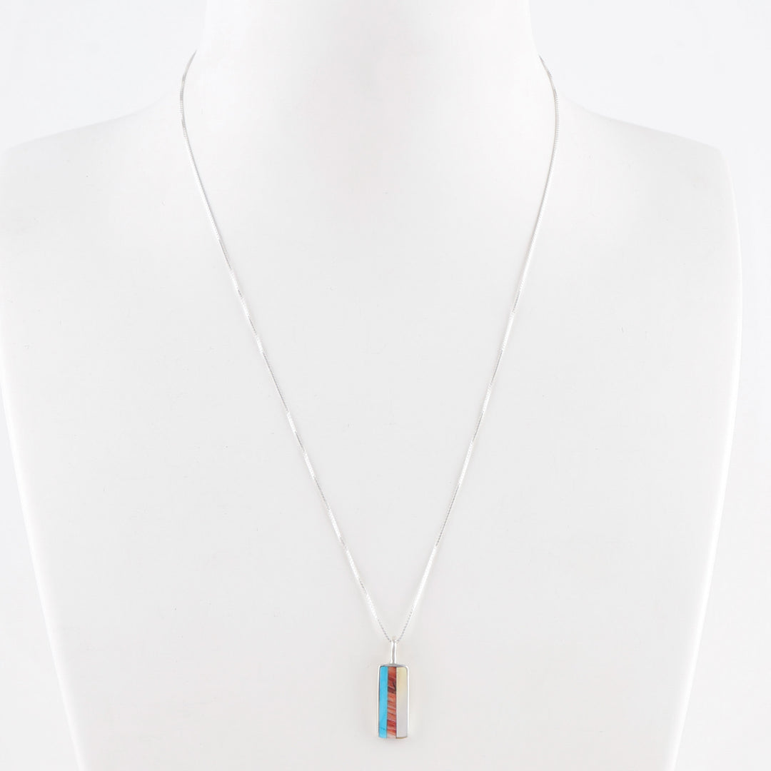 Inlay Pendant on Chain