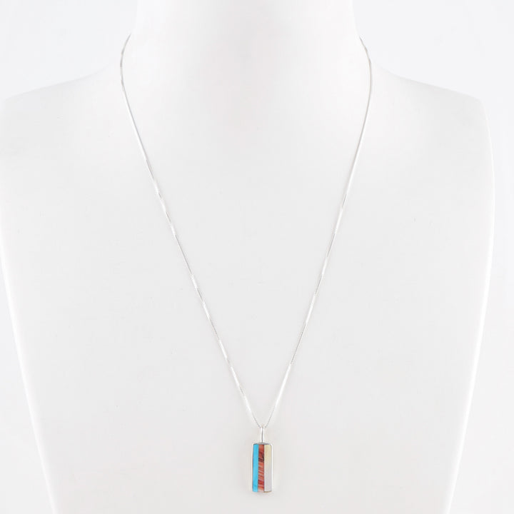 Inlay Pendant on Chain