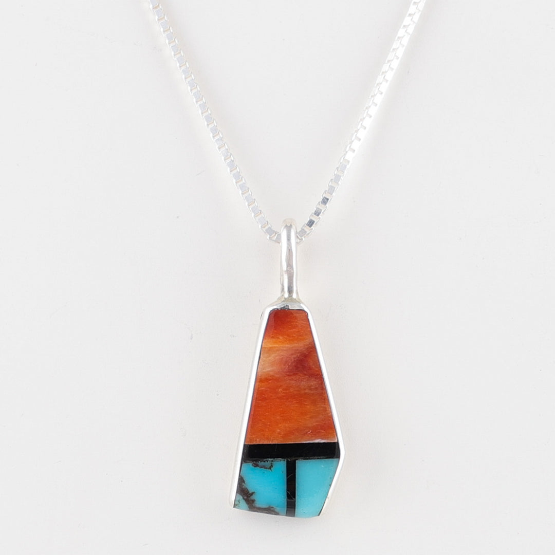 Inlay Pendant on Chain