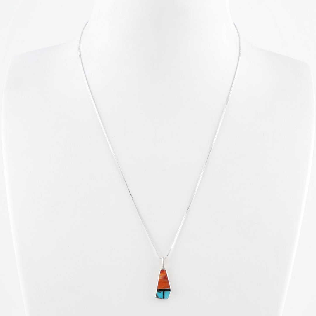 Inlay Pendant on Chain