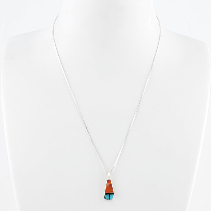 Inlay Pendant on Chain
