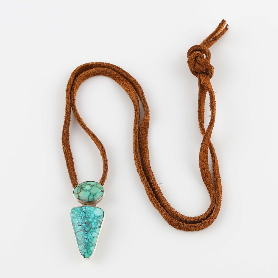 Turquoise Pendant on Leather