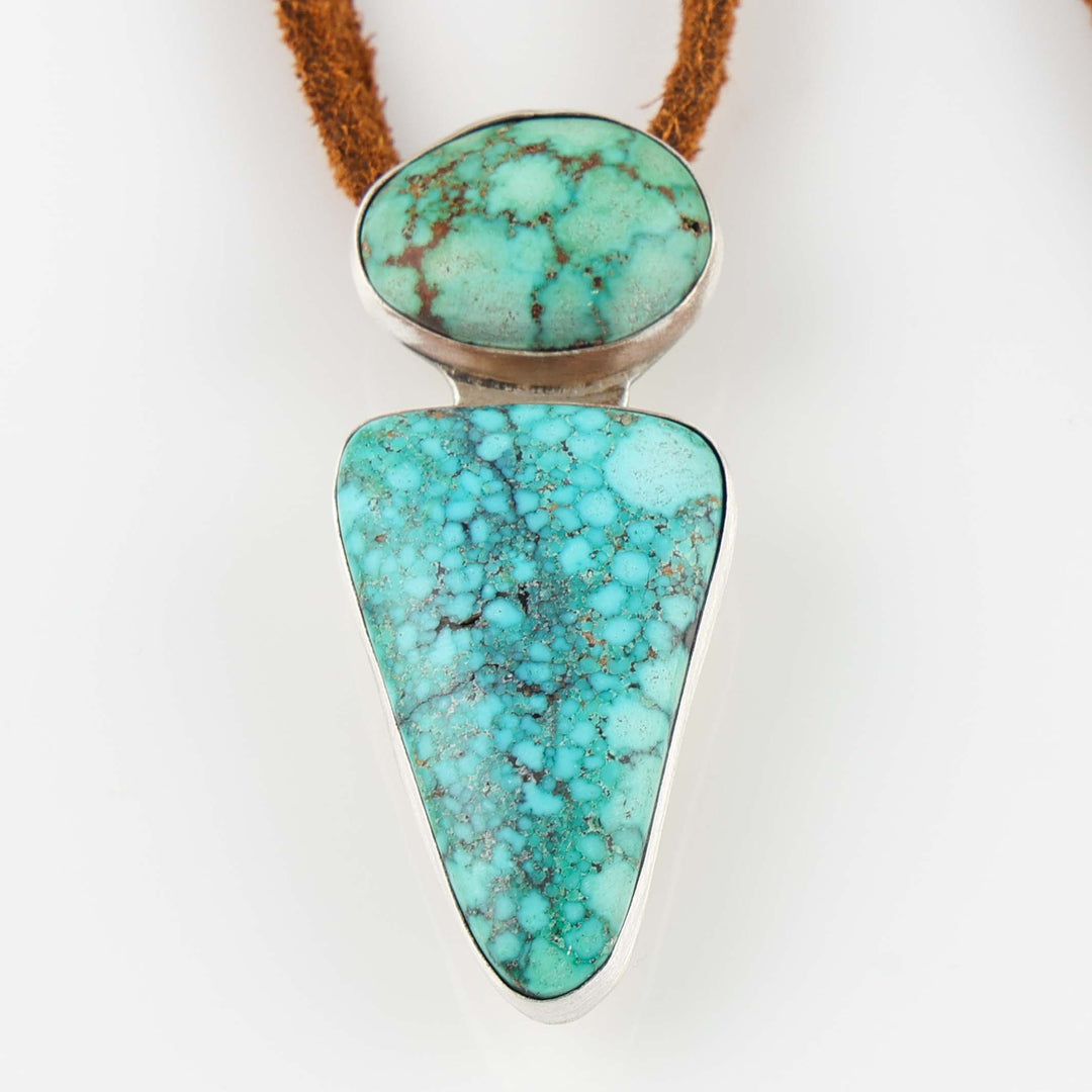 Turquoise Pendant on Leather