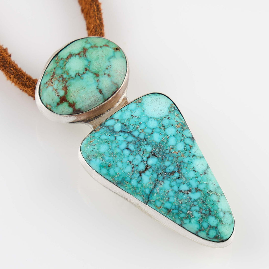 Turquoise Pendant on Leather