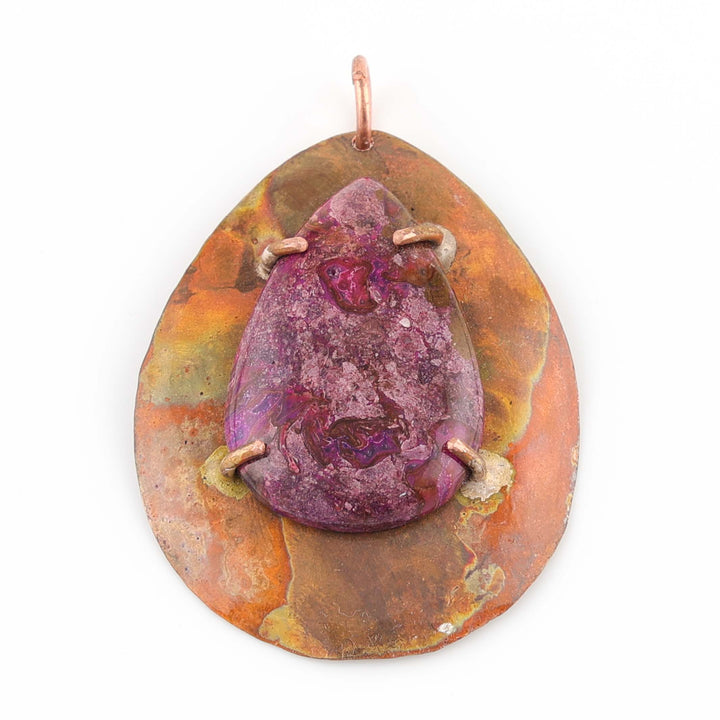 Chalcedony and Copper Pendant