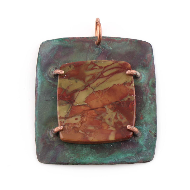 Agate and Copper Pendant