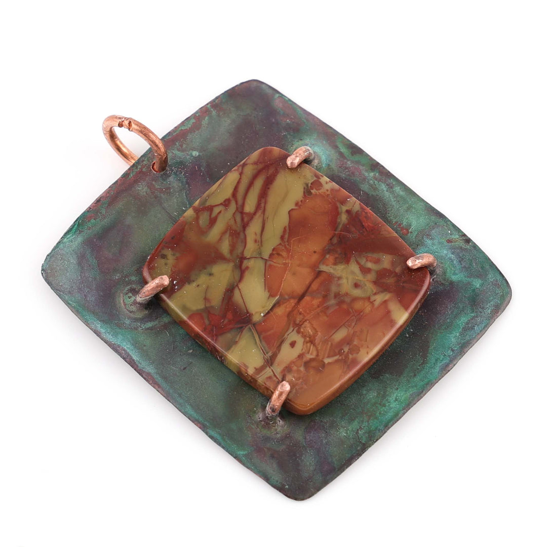 Agate and Copper Pendant
