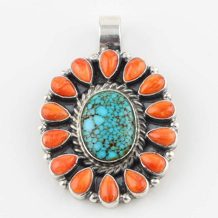 Turquoise and Spiny Oyster Pendant