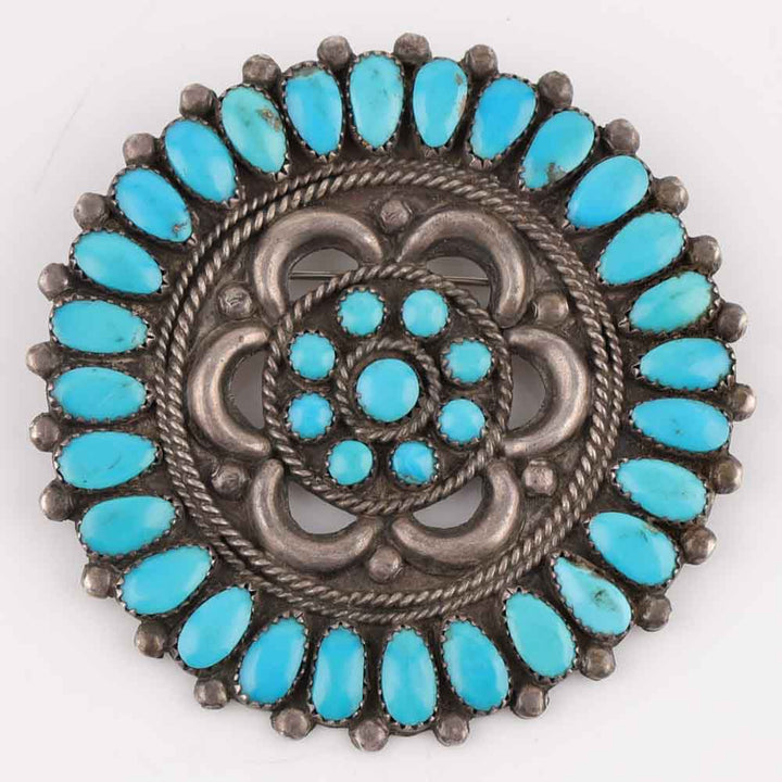 1970s Turquoise Pin and Pendant