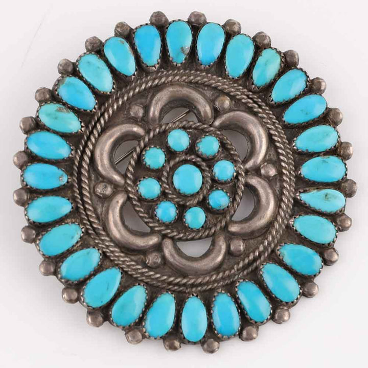 1970s Turquoise Pin and Pendant