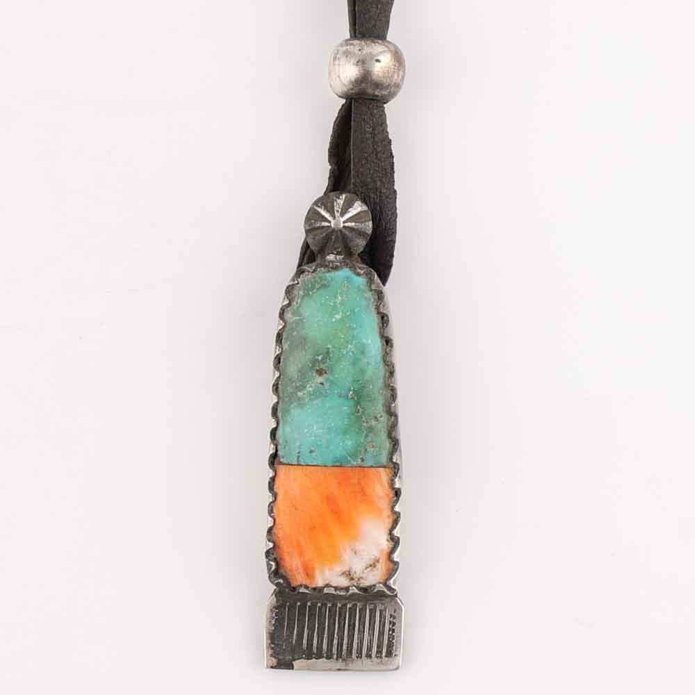 Turquoise and Spiny Oyster Pendant