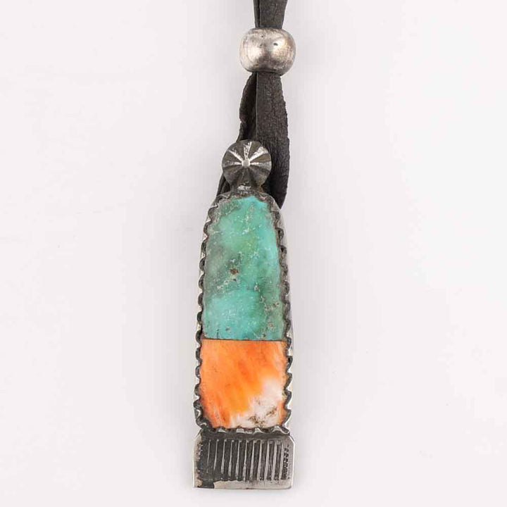 Turquoise and Spiny Oyster Pendant