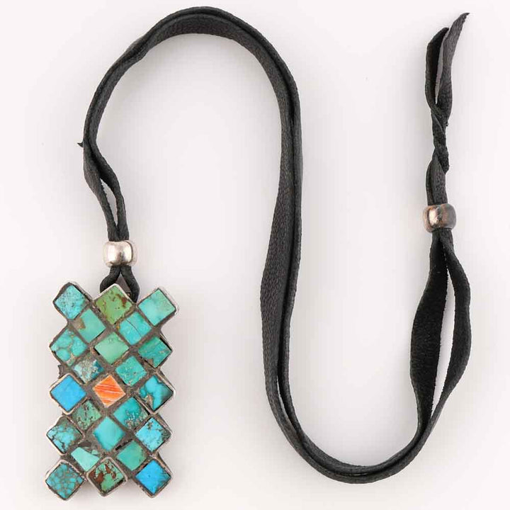 Turquoise and Spiny Oyster Shell Pendant