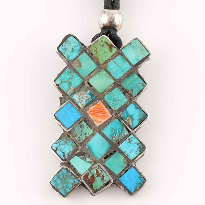 Turquoise and Spiny Oyster Shell Pendant
