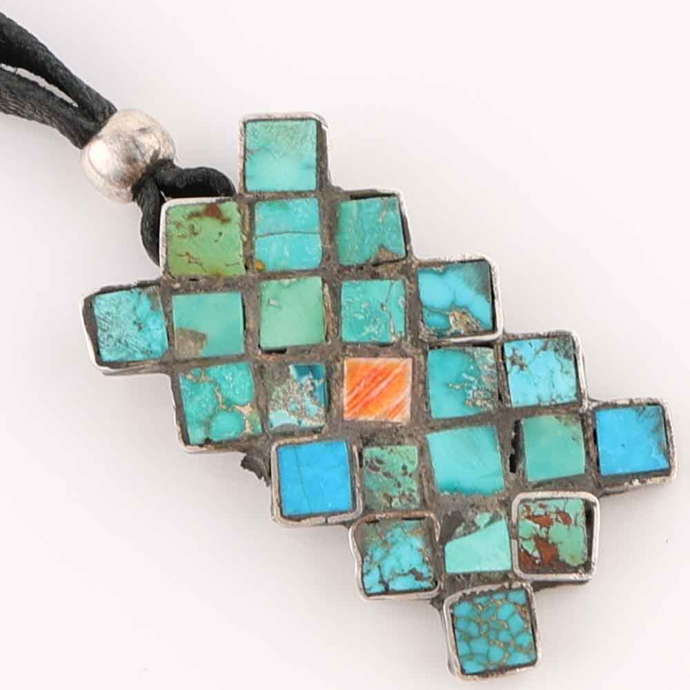 Turquoise and Spiny Oyster Shell Pendant