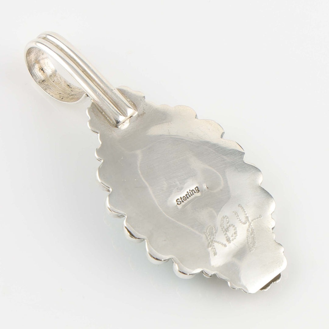 White Buffalo and Turquoise Pendant
