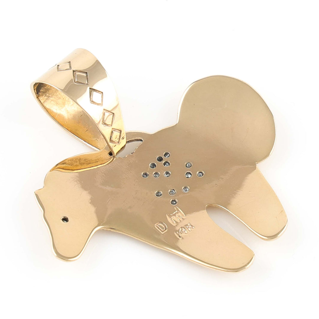 Gold and Diamond Horse Pendant