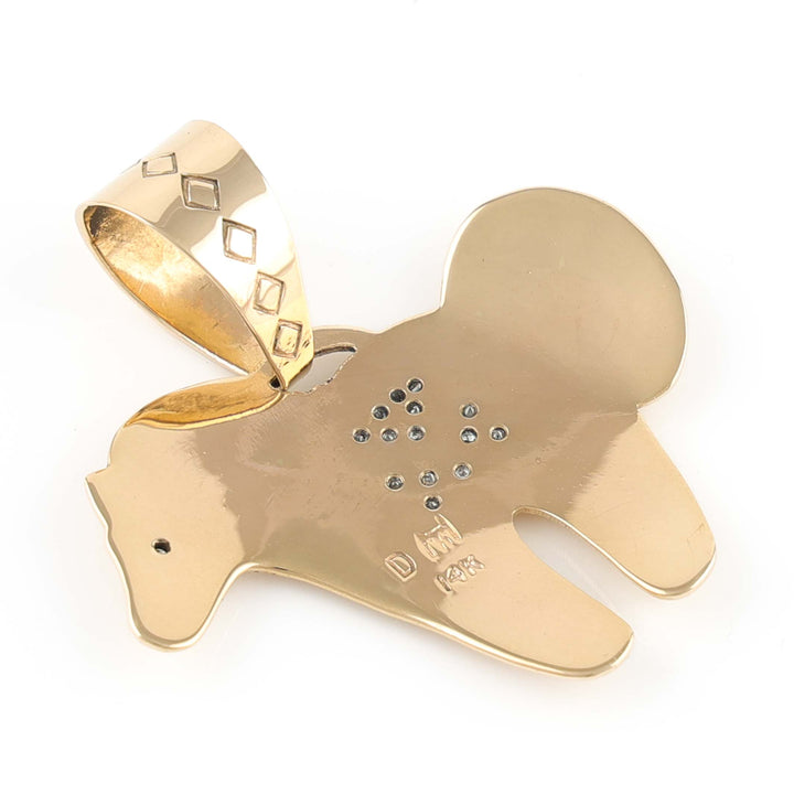 Gold and Diamond Horse Pendant
